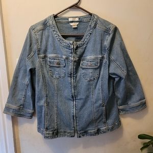 Christopher & Banks Stretch Jean Jacket Size L